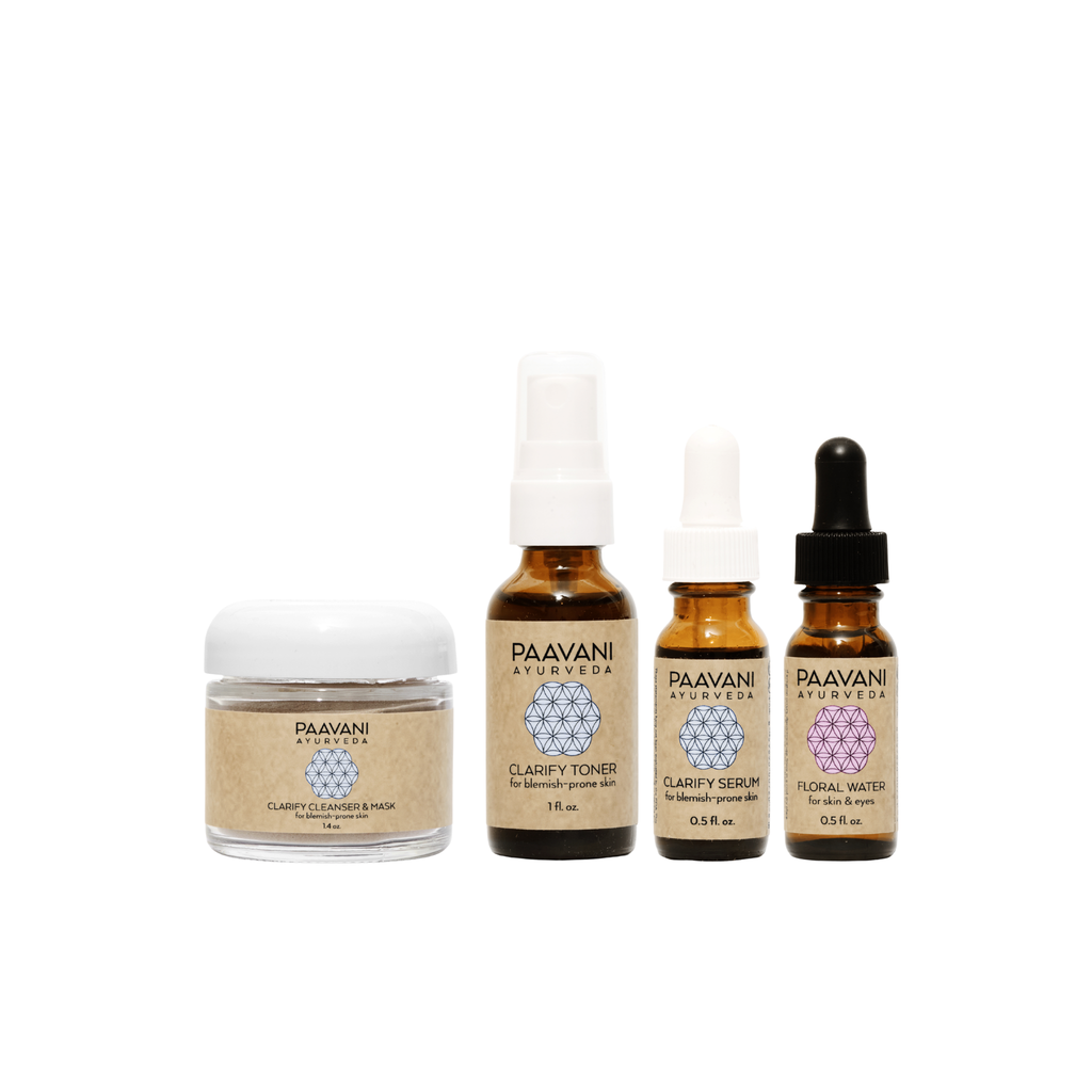 Clarify Skincare Ritual | Travel Size Ayurvedic Skincare Set for Acne & Oily Skin