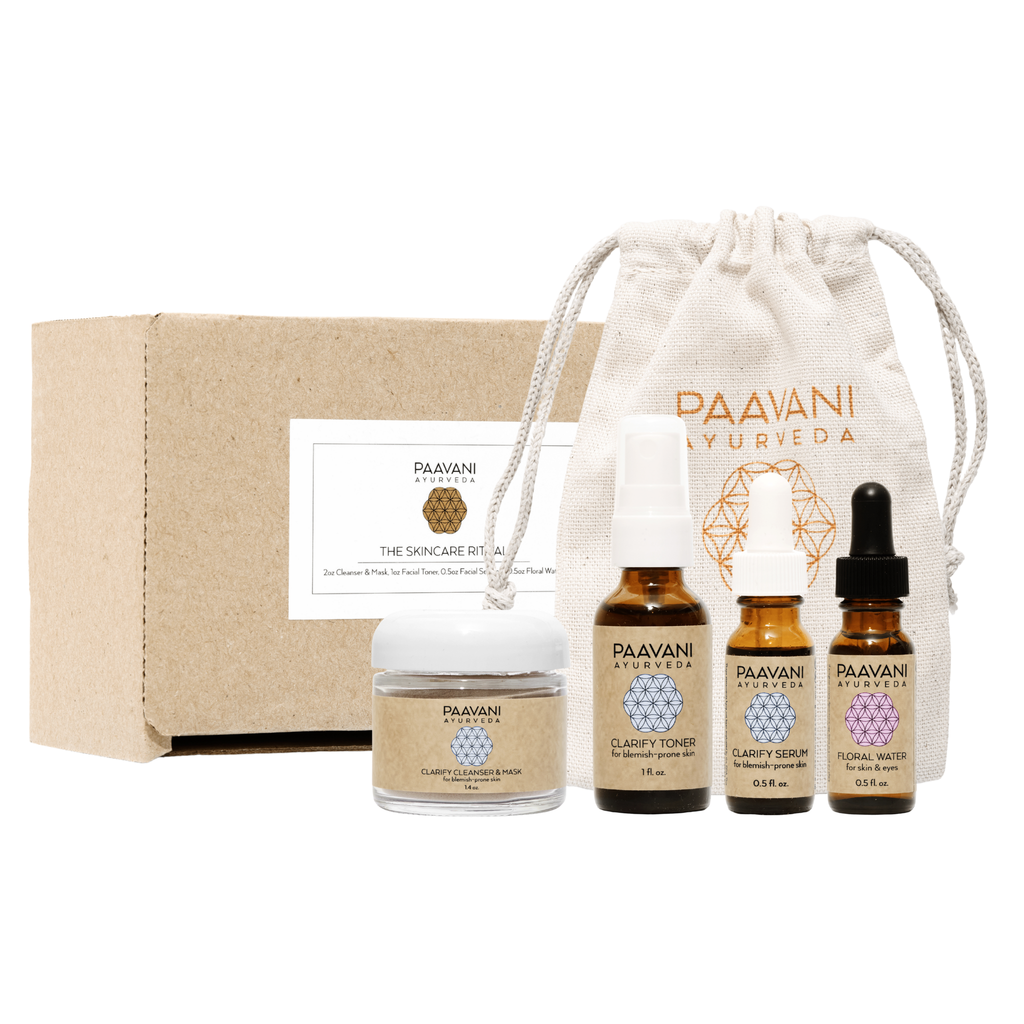 Clarify Skincare Ritual | Travel Size Ayurvedic Skincare Set for Acne & Oily Skin