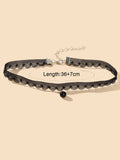 Classic Black Velvet Choker Round Charm Necklace Women Halloween Cosplay Jewelry