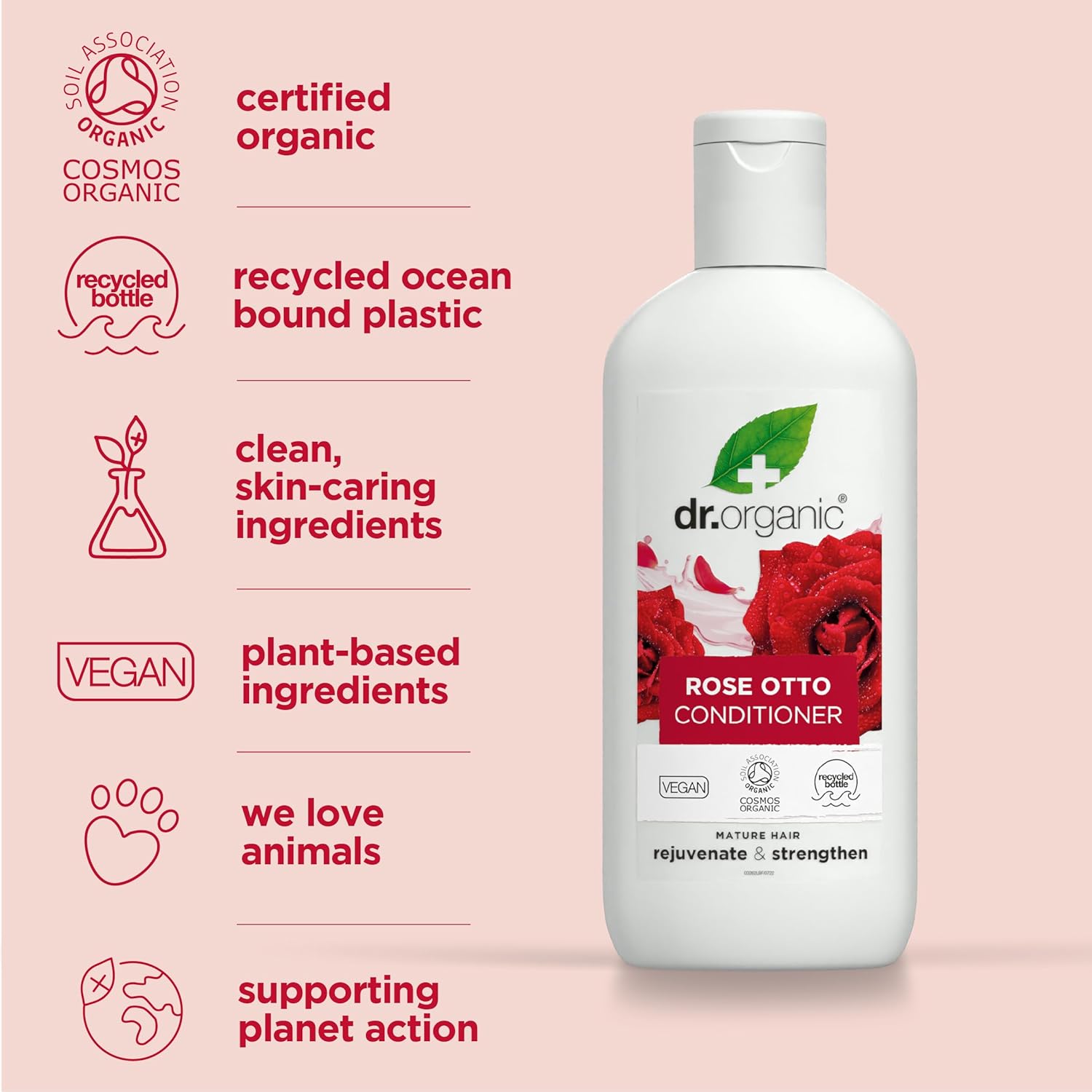 Dr Organic Bioactive Haircare Organic Rose Otto Conditioner 265ml